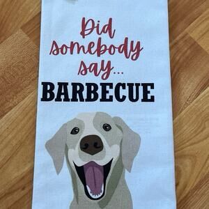 Towel, Kitchen Golden Retriever Did Someone Say‎ BBQ